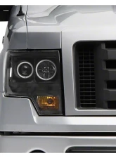 Raxiom Clear Lens Black Housing Super White LED Halo Projector Headlights Ford F-150 w/ Factory Halogen Headlights 2009-2014                                     - T542825 - Image 8