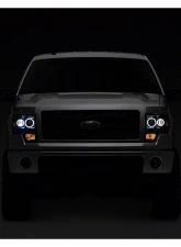 Raxiom Clear Lens Black Housing Super White LED Halo Projector Headlights Ford F-150 w/ Factory Halogen Headlights 2009-2014                                     - T542825 - Image 9