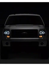 Raxiom Clear Lens Black Housing Super White LED Halo Projector Headlights Ford F-150 w/ Factory Halogen Headlights 2009-2014                                     - T542825 - Image 10