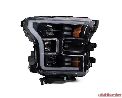 Raxiom Clear Lens Black Housing G3 Projector Headlights w/ LED Accent Ford F-150 w/ Factory Halogen Headlights 2015-2017 - T542837