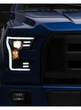 Raxiom Clear Lens Black Housing G3 Projector Headlights w/ LED Accent Ford F-150 w/ Factory Halogen Headlights 2015-2017                                     - T542837 - Image 6