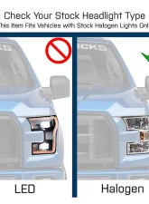 Raxiom Axial Series Smoked Lens Chrome Housing OEM Style Replacement Headlights Ford F-150 w/ Factory Halogen Headlights 2015-2017                                     - T551346 - Image 6