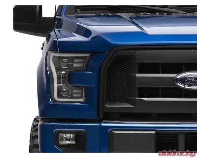 Raxiom Clear Lens Black Housing G3 Projector Headlights w/ LED Accent Ford F-150 w/ Factory Halogen Headlights 2015-2017 - T542837
