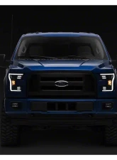 Raxiom Clear Lens Black Housing G3 Projector Headlights w/ LED Accent Ford F-150 w/ Factory Halogen Headlights 2015-2017                                     - T542837 - Image 11