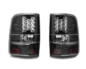 Raxiom Clear Lens Black Housing LED Tail Lights Ford F-150 Styleside 2004-2008