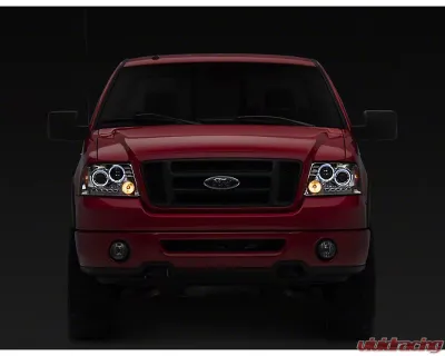Raxiom Clear Lens Chrome Housing Dual LED Halo Projector Headlights Ford F-150 2004-2008 - T542850