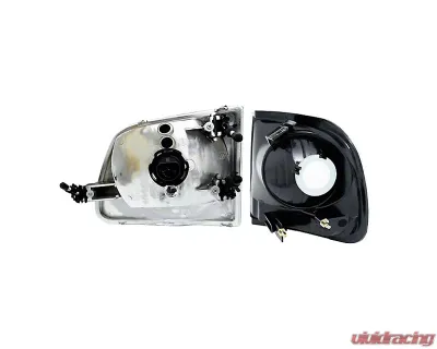 Raxiom Clear Lens Chrome Housing G2 Euro Headlights w/ Parking Lights Ford F-150 1997-2003 - T542853