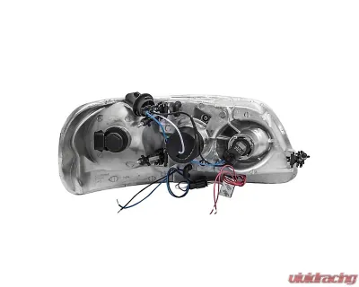 Raxiom Clear Lens Chrome Housing LED Halo Projector Headlights Ford F-150 1997-2003 - T542860