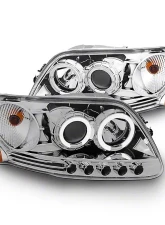 Raxiom Clear Lens Chrome Housing LED Halo Projector Headlights Ford F-150 1997-2003                                     - T542860 - Image 4