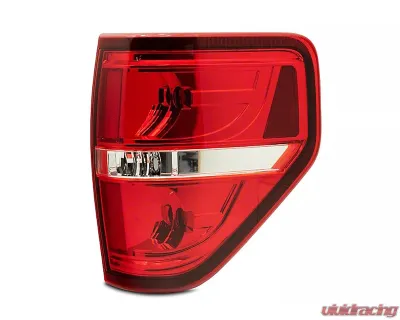 Raxiom Axial Series Red/Clear Lens Chrome Housing Tail Lights Ford F-150 Styleside 2009-2014 - T542865