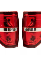 Raxiom Axial Series Red/Clear Lens Chrome Housing Tail Lights Ford F-150 Styleside 2009-2014                                     - T542865 - Image 9