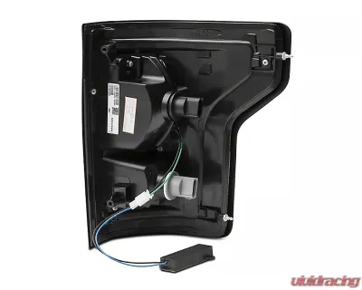 Raxiom Clear Lens Black Housing LED Tail Lights w/ Sequential Turn Signals Ford F-150 w/ Factory Halogen Non-BLIS Tail Lights 2015-2017 - T544625