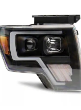 Raxiom Axial Series Clear Lens Black Housing G4 Light Bar Switchback Projector Replacement Headlights Ford F-150 w/ Factory Halogen Headlights 2009-2014                                     - T546755 - Image 2