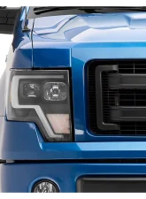 Raxiom Axial Series Clear Lens Black Housing G4 Light Bar Switchback Projector Replacement Headlights Ford F-150 w/ Factory Halogen Headlights 2009-2014                                     - T546755 - Image 7