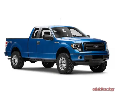 Raxiom Axial Series Clear Lens Black Housing G4 Light Bar Switchback Projector Replacement Headlights Ford F-150 w/ Factory Halogen Headlights 2009-2014 - T546755