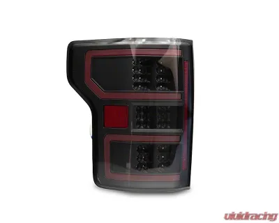 Raxiom Clear Lens Black Housing LED Tail Lights Ford F-150 w/ Factory Halogen Non-BLIS Tail Lights 2018-2020 - T548147