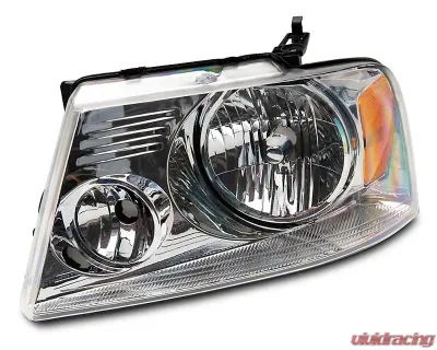 Raxiom Axial Series Clear Lens Chrome Housing OEM Style Replacement Headlights Ford F-150 2004-2008 - T551341