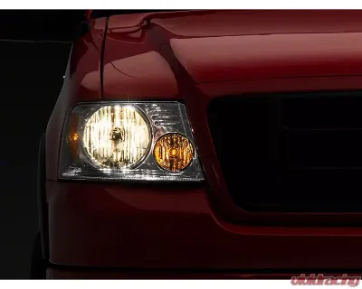 Raxiom Axial Series Clear Lens Chrome Housing OEM Style Replacement Headlights Ford F-150 2004-2008 - T551341
