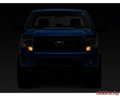 Raxiom Axial Series Clear Lens Chrome Housing OEM Style Replacement Headlights Ford F-150 w/ Factory Halogen Headlights 2009-2014 - T551343