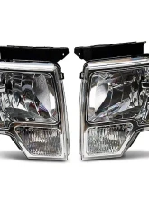 Raxiom Axial Series Clear Lens Chrome Housing OEM Style Replacement Headlights Ford F-150 w/ Factory Halogen Headlights 2009-2014                                     - T551343 - Image 12