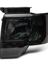 Raxiom Axial Series Smoked Lens Chrome Housing OEM Style Replacement Headlights Ford F-150 w/ Factory Halogen Headlights 2009-2014                                     - T551344 - Image 2