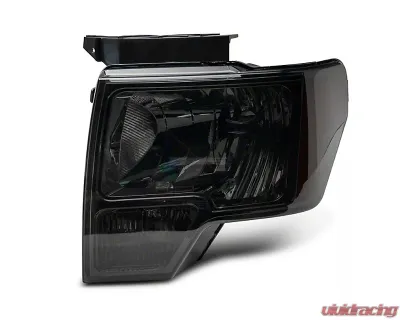 Raxiom Axial Series Smoked Lens Chrome Housing OEM Style Replacement Headlights Ford F-150 w/ Factory Halogen Headlights 2009-2014 - T551344