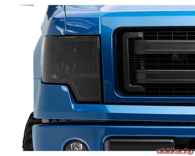 Raxiom Axial Series Smoked Lens Chrome Housing OEM Style Replacement Headlights Ford F-150 w/ Factory Halogen Headlights 2009-2014 - T551344