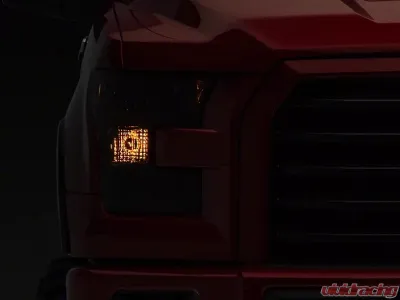 Raxiom Axial Series Smoked Lens Chrome Housing OEM Style Replacement Headlights Ford F-150 w/ Factory Halogen Headlights 2015-2017 - T551346