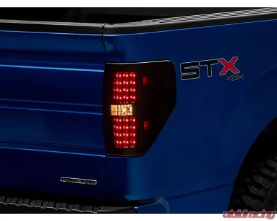 Raxiom Axial Series Smoked Lens Black Housing LED Tail Lights Ford F-150 Styleside 2009-2014 - T565678
