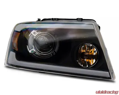 Raxiom Axial Series Clear Lens Black Housing Projector Headlights w/ Sequential LED Bar Ford F-150 2004-2008 - T566364