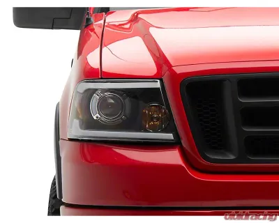 Raxiom Axial Series Clear Lens Black Housing Projector Headlights w/ Sequential LED Bar Ford F-150 2004-2008 - T566364