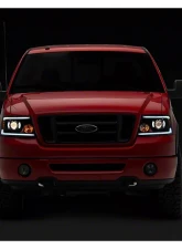 Raxiom Axial Series Clear Lens Black Housing Projector Headlights w/ Sequential LED Bar Ford F-150 2004-2008                                     - T566364 - Image 8