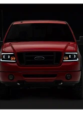 Raxiom Axial Series Clear Lens Black Housing Projector Headlights w/ Sequential LED Bar Ford F-150 2004-2008                                     - T566364 - Image 9