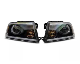 Raxiom Axial Series Clear Lens Black Housing Projector Headlights w/ Sequential LED Bar Ford F-150 2004-2008