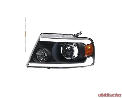 Raxiom Axial Series Clear Lens Black Housing LED Projector Headlights Ford F-150 2004-2008 - T566365