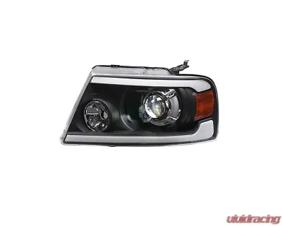 Raxiom Axial Series Clear Lens Black Housing LED Projector Headlights Ford F-150 2004-2008 - T566365