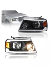 Raxiom Axial Series Clear Lens Black Housing LED Projector Headlights Ford F-150 2004-2008                                     - T566365 - Image 5