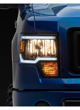 Raxiom Axial Series Clear Lens Black Housing Headlights w/ Sequential LED Bar Ford F-150 w/ Factory Halogen Headlights 2009-2014                                     - T566368 - Image 6