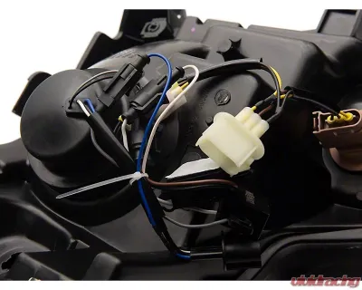 Raxiom Axial Series Clear Lens Black Housing Projector Headlights w/ LED Light Bar Ford F-150 w/ Factory Halogen Headlights 2009-2014 - T566369