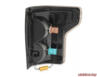 Raxiom Axial Series Smoked Lens Black Housing LED Tail Lights Ford F-150 w/ Factory Halogen Tail Lights 2015-2017 - T569481