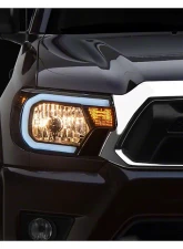 Raxiom Axial Series Clear Lens Black Housing Headlights w/ LED Bar Toyota Tacoma 2012-2015                                     - TT21847 - Image 5