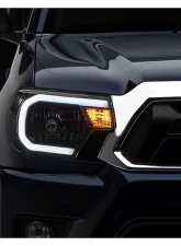 Raxiom Axial Series Clear Lens Black Housing Headlights w/ LED Bar Toyota Tacoma 2012-2015                                     - TT21847 - Image 6