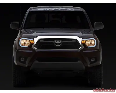 Raxiom Axial Series Clear Lens Black Housing Headlights w/ LED Bar Toyota Tacoma 2012-2015 - TT21847