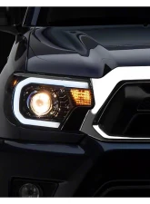 Raxiom Axial Series Clear Lens Black Housing Projector Headlights w/ LED Bar Toyota Tacoma 2012-2015                                     - TT21849 - Image 7