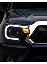 Raxiom Axial Series Clear Lens Black Housing Projector Headlights w/ LED Bar Toyota Tacoma 2012-2015                                     - TT21849 - Image 8