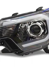 Raxiom Axial Series Clear Lens Black Housing Projector Headlight w/ Sequential LED Bar Toyota Tacoma 2012-2015                                     - TT21850 - Image 2