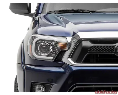 Raxiom Axial Series Clear Lens Black Housing Projector Headlight w/ Sequential LED Bar Toyota Tacoma 2012-2015 - TT21850
