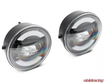 Raxiom Axial Series Clear Lens Black Diecast Aluminum Housings LED Fog Lights Toyota Tundra | Tacoma 2005-2013 - TT22206
