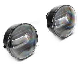 Raxiom Axial Series Clear Lens Black ABS Plastic Housings LED Fog Lights Toyota Tundra | Tacoma 2005-2013
