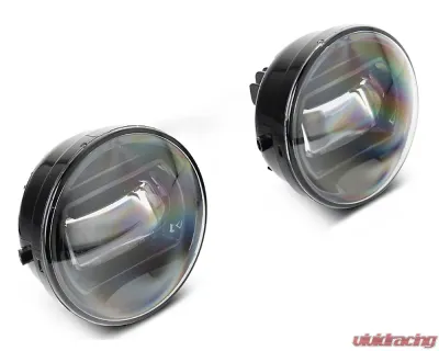 Raxiom Axial Series Clear Lens Black ABS Plastic Housings LED Fog Lights Toyota Tundra | Tacoma 2005-2013 - TT22207